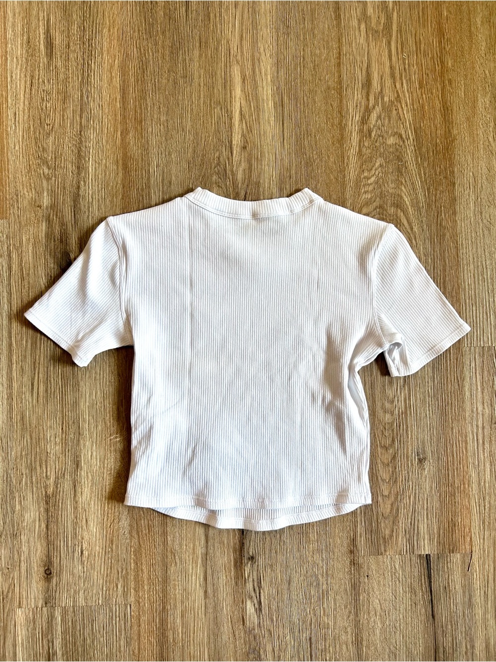 Fabletics White Ribbed Short-Sleeve Top - Picture 2 of 4
